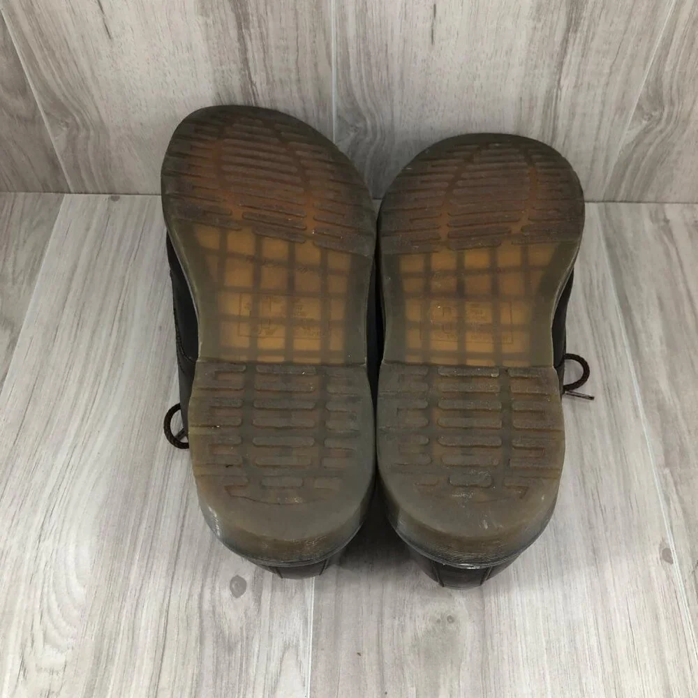 Dr Martens Shoes Mens 10 Brown Leather Lace Up Chunky Derby Oxfords